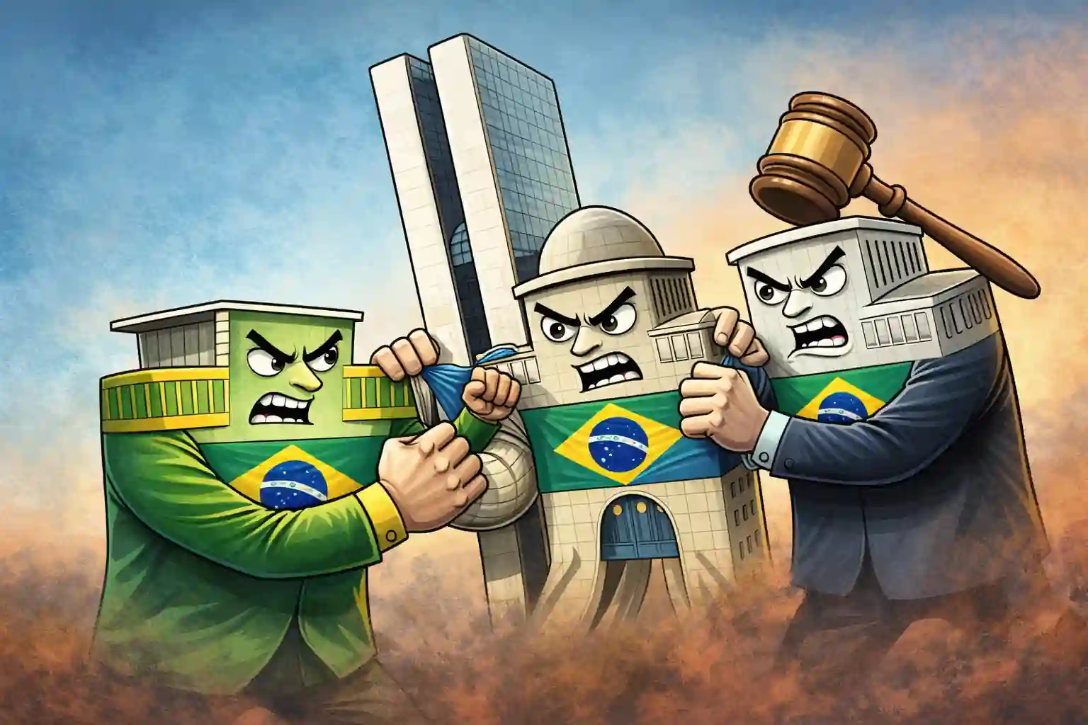 Conflitos entre Executivo, Legislativo e Judiciário no Brasil